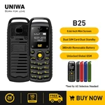 UNIWA Super Mini 0.66 Inch 2G Mobile Phone B25 Wireless Bluetooth Earphone hand free Headset Unlocked Cellphone Dual SIM Card