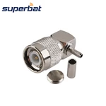 Superbat TNC Male Right Angle Crimp RF Coaxial Connector for Cable LMR100 RG316 RG174