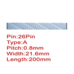 26Pin 0.8mm Pitch FFC Cable FPC Same Side A Type Flat Flexible Cable 200mm 20cm connector Wire