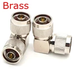 1Pcs L16 N Male To N Male Plug Connector 90 Degree Right Angle N Type Male To Male 2x Double Male RF Coaxia Brass Nickel Plated