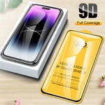 3PCS 9D Tempered Glass for IPhone 11 14 13 Pro Max 12 Mini XS Screen Protector Film for IPhone X XR SE 7 8 6S Plus Full Cover
