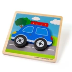 BIGJIGS Toys vkládací puzzle auto