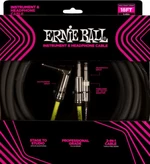 Ernie Ball Instrument and Headphone Cable Negro 5,49 m Recto - Acodado