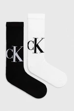 Ponožky Calvin Klein Jeans 2-pak pánske, čierna farba, 701226656