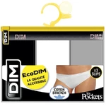 DIM ECO LES POCKETS BOXER 3x - 3 pcs women's panties - black - gray - white