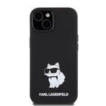 Zadní kryt Karl Lagerfeld Liquid Silicone Choupette NFT pro Apple iPhone 15, black