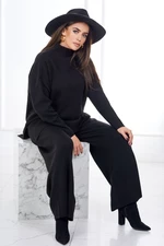 2-piece sweater set in black
