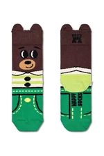 Detské ponožky Happy Socks Kids Bear Sock hnedá farba