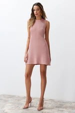 Trendyol Pink Super Mini Knitwear Viral Dress