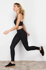 Trendyol Black Double Pocket Detailed Full Length Knitted Sports Leggings