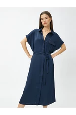 Koton Oversized Midi Shirt Dress With Belt