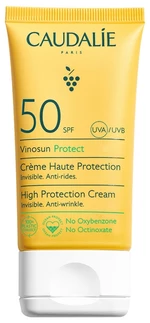 Caudalie Ochranný pleťový krém na opaľovanie SPF 50+ Vinosun (High Protection Cream) 50 ml