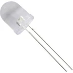 LED s vývody HuiYuan 10034B2C-CSD-C, typ čočky kulatý, 10 mm, 25 °, 20 mA, 6300 mcd, modrá