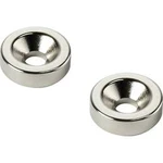 Permanentní magnet kruhový TRU COMPONENTS D20T5-M4, (Ø x v) 20 mm x 5 mm, N35