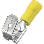 Faston zásuvka TRU COMPONENTS 1572137 s odbočkou, 6.4 mm x 0.8 mm, 180 °, částečná izolace, žlutá, 50 ks