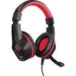 Trust GXT404R Rana herní headset na kabel přes uši, jack 3,5 mm, černá, červená