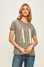 Tričko Armani Exchange dámske, šedá farba, 8NYTCX YJG3Z