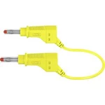 Stäubli XZG425/SIL bezpečnostní měřicí kabely [lamelová zástrčka 4 mm - lamelová zástrčka 4 mm] žlutá, 1.00 m