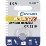 Knoflíková baterie Conrad energy CR1216, lithium