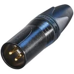 XLR kabelová zástrčka Neutrik NC 3 MXX-B, rovná, 3pól., 3,5 - 8 mm, černá