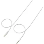Připojovací kabel SpeaKa, jack zástr. 3.5 mm/jack zástr. 3.5 mm, bílý, 0,5 m