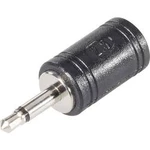 Jack 3,5mm zástrčka ⇔ DC 5,5mm zásuvka mono BKL Electronic 072134, adaptér rovný, černá