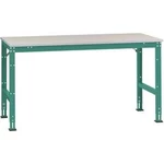 Manuflex AU6129.0001 Pracovní Přístavný stůl Univerzální standardní s PVC dekorační deska, Šxhxv = 2000 x 1000 x 760-870 mm