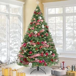 7.5ft Christmas Tree Halloween Christmas Tree Premium Spruce Hinged Christmas Artificial Full Tree with Solid Metal Fold