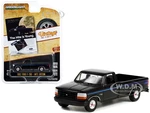 1992 Ford F-150 Nite Edition Pickup Truck Black with Blue Stripes "The Nite Is Young" "Vintage Ad Cars" Series 7 1/64 Diecast Model Car by Greenlight