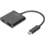 Digitus DA-70856 USB / HDMI adaptér [1x USB-C ™ zástrčka - 1x HDMI zásuvka, USB-C ™ zásuvka] čierna  0.11 m