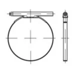 TOOLCRAFT 137711 Hadicové svorky 12 mm Galvanizovaná oceľ  1 ks