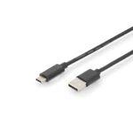 Digitus #####USB-Kabel USB 2.0 #####USB-C™ Stecker, #####USB-A Stecker 3.00 m čierna dvojžilový tienený, obojstranne zap