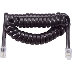 Basetech telefónne slúchadlo prepojovací kábel [1x RJ10 zásuvka 4p4c - 1x RJ10 zásuvka 4p4c] špirálový kábel 7.00 m čier