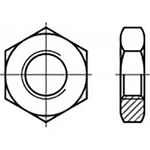 TOOLCRAFT  TO-6854811 šesťhranné matice M3   DIN 439   mosaz  100 ks