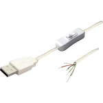 BKL Electronic USB-A 10080119 - Kábel USB 2.0 A zástrčka so spínačom biela zástrčka, rovná   11080119 BKL Electronic Mno