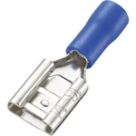 TRU COMPONENTS 737509 faston zásuvka  Šírka zástrčky: 8.0 mm Hrúbka konektora: 0.8 mm 180 ° čiastočne izolované modrá 10