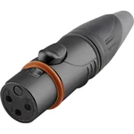 Hicon HI-X3CF-HD-B XLR konektor spojka, rovná Pólov: 3  čierna 1 ks