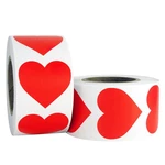 Heart Shape of Red Stickers Seal Labels 500Pcs/roll Labels Stickers Scrapbooking Package Wedding Decoration Stationery S