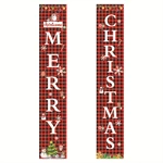 Merry Christmas Porch Banner Sign Door Banner Home Hanging Christmas Ornaments For Christmas Party Decor
