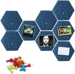 8pcs 3D Hexagon Felt Board Self Adhesive Wall Bulletin Boards Message Photo Wall Background Creative Ornament Accessorie