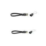 2pcs USB Extender Data Sync Cable Adaptor Charging Data Cable For DJI Osmo Action Sports Camera Lanyard Accessory