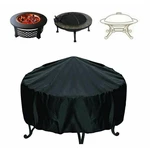 Outdoor Garden BBQ Grill Cover Rainproof Dustproof UV Resistant Round Grill Cover Round Table Protective Cover