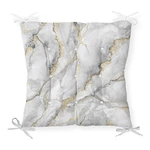 Sedák na stoličku Minimalist Cushion Covers Marble Gray Gold, 40 x 40 cm