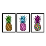 Trojdielny obraz Pineapple, 109 × 50 cm