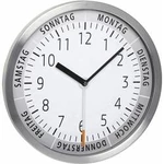 Quartz nástěnné hodiny TFA Dostmann 60.3044.02 60.3044.02, vnější Ø 303 mm, hliník