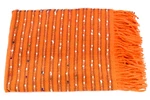 Moderní dámská šála s třásněmi - oranžová