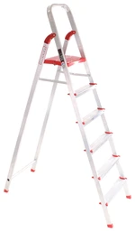 Schůdky hliníkové skládací ALU STEPS 6, 6 stupňů, nejvyšší schůdek 130 cm, nosnost 120 kg