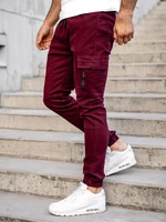 Pantaloni joggers cargo bordo Bolf 11104