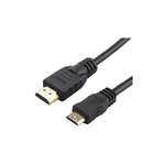 Kábel AQ HDMI na mini HDMI, 1,5 m (xaqcv12015) HDMI kabel • výborný přenos signálu • konektor HDMI na jednom konci a mini HDMI na druhém konci • verze