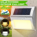 Solar Powered LED Fence Wall Light Outdoor Garden Lighting Step Shed Path Lamp